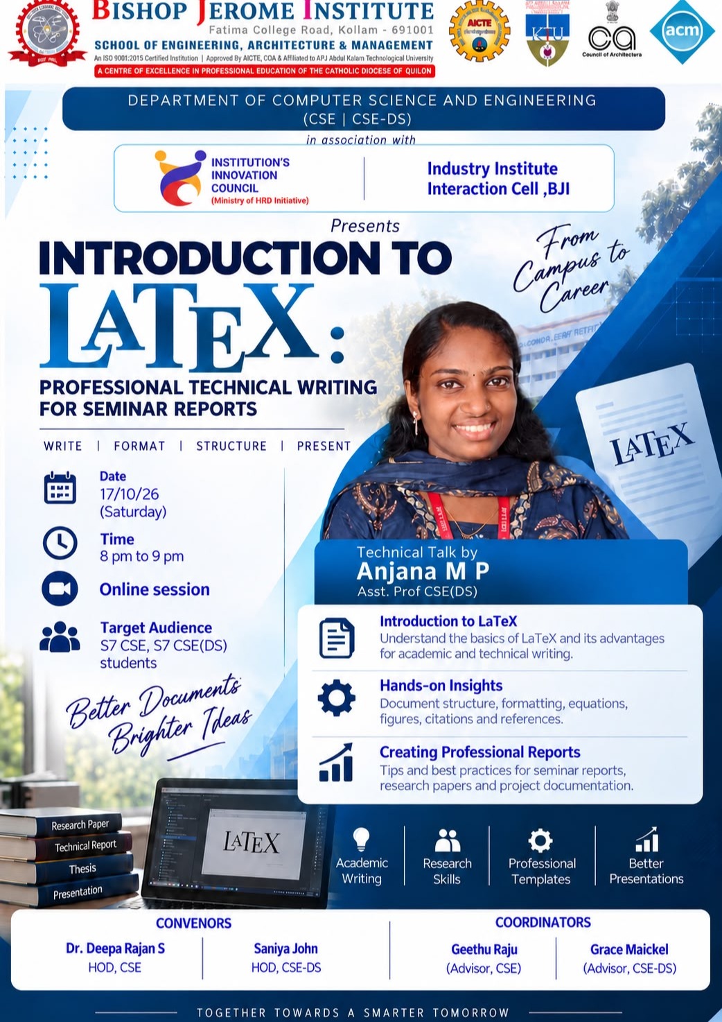 Empowering Technical Writing: CSE Department Hosts Online Technical Talk on LaTeX